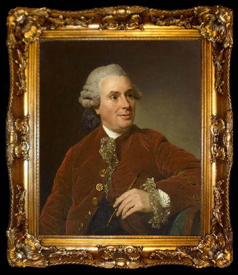 framed  Alexander Roslin Portrait de Charles-Nicolas Cochin, ta009-2